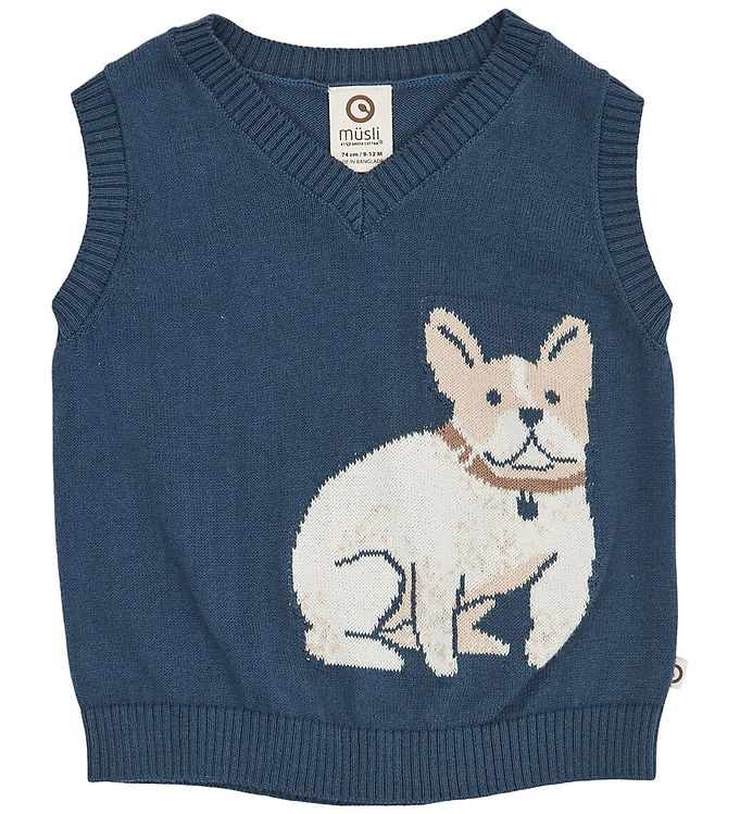 Müsli Vest - Strik - Navy