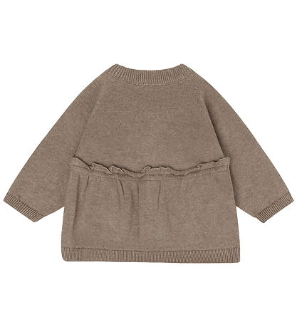 Minymo Cardigan - Strik - Dark Brown Melange