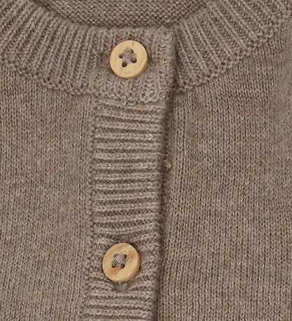 Minymo Cardigan - Strik - Dark Brown Melange