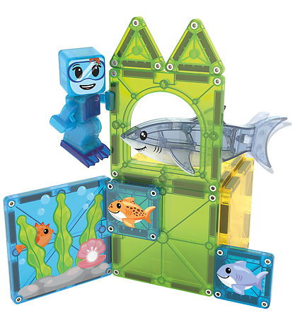 Magna-Tiles Magnetsæt - 13 Dele - Shark Dive