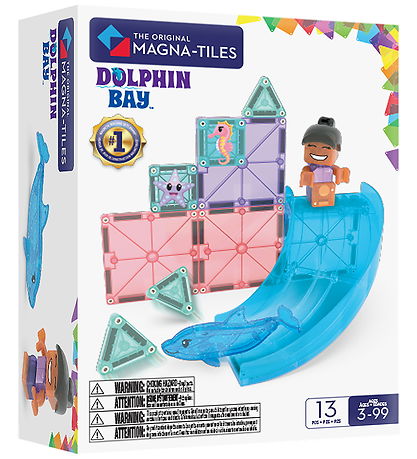 Magna-Tiles Magnetsæt - 13 Dele - Dolphin Bay
