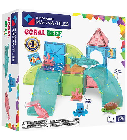 Magna-Tiles Magnetsæt - 25 Dele - Coral Reef