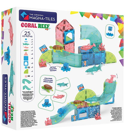 Magna-Tiles Magnetsæt - 25 Dele - Coral Reef