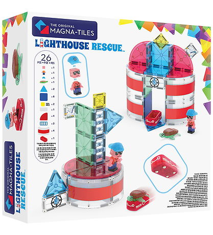 Magna-Tiles Magnetsæt - 26 Dele - Lighthouse Rescue