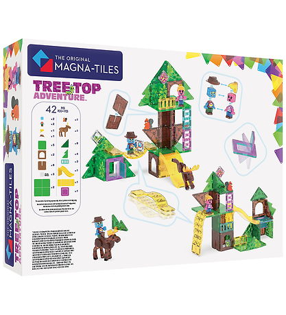 Magna-Tiles Magnetsæt - 42 Dele - Tree Top Adventure