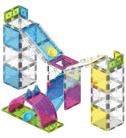 Magna-Tiles Magnetsæt - 80 Dele - Rail Racers Max