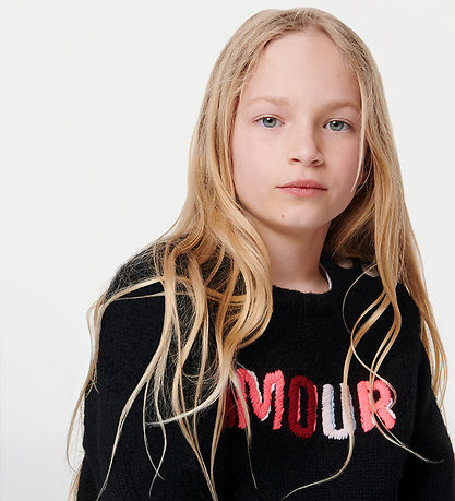 Zadig & Voltaire Bluse - Strik - Sort m. Tekst