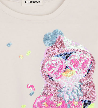 Billieblush T-shirt - Ivory m. Palietter