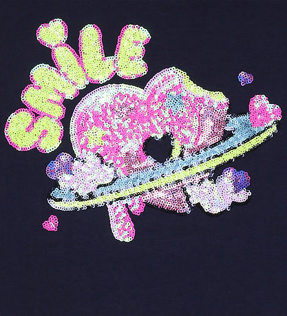 Billieblush T-shirt - Navy m. Palietter