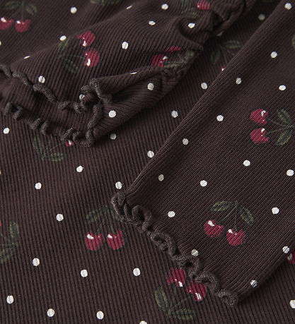 Name It Bluse - Rib - NkfVemia - Chocolate Plum/Cherry