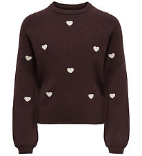 Kids Only Sweatshirt - KogDana - Chocolate Torte/EMB Tofu/Hearts