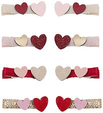 Mimi & Lula Hårklips - 8-Pak - Teeny Weeny Heart
