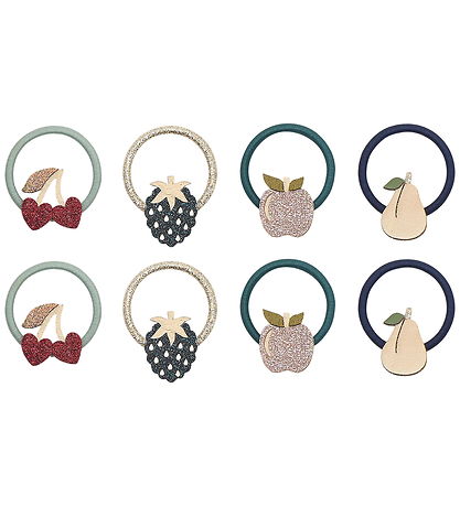Mimi & Lula Hårelastikker - 8-Pak - Mini Winter Fruits