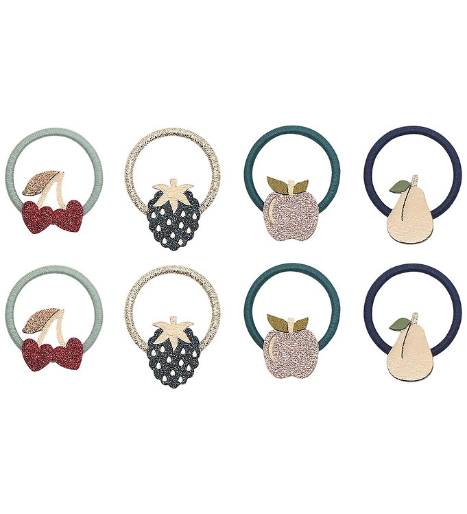 Mimi & Lula Hårelastikker - 8-Pak - Mini Winter Fruits