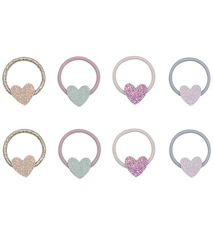 Mimi & Lula Hårelastikker - 8-Pak - Mini Teeny Heart