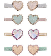 Mimi & Lula Hårklips - 8-Pak - Scalloped Heart