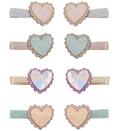 Mimi & Lula Hårklips - 8-Pak - Scalloped Heart