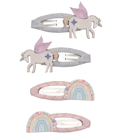 Mimi & Lula Hårspænder - 4-Pak - Unicorn and Rainbow
