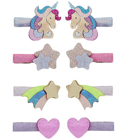 Mimi & Lula Hårklips - 8-Pak - Unicornland