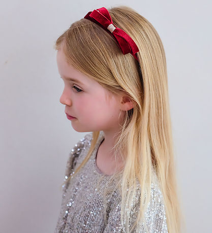 Mimi & Lula Hårbøjle - Burgundy Violet Bow