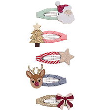 Mimi & Lula Hårspænder - 5-Pak - Mini Christmas