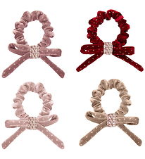 Mimi & Lula Hårelastikker - Scrunchies- 4-Pak - Velvet Bow