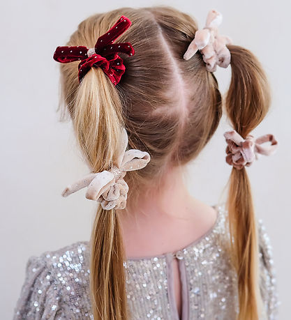 Mimi & Lula Hårelastikker - Scrunchies- 4-Pak - Velvet Bow