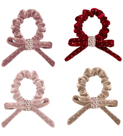 Mimi & Lula Hårelastikker - Scrunchies- 4-Pak - Velvet Bow