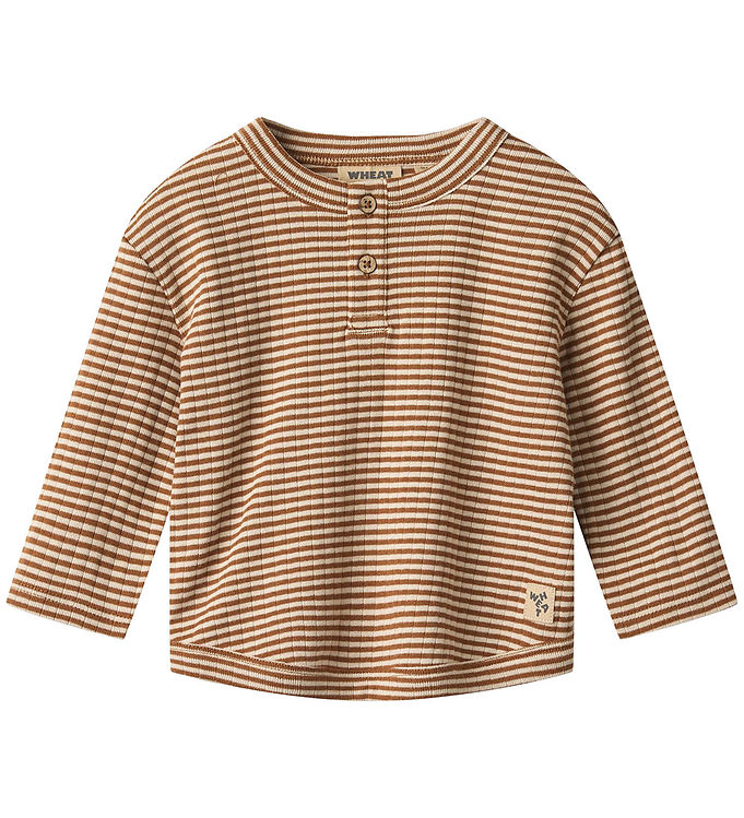 Wheat Bluse - Osvald - Warm Hazel Stripe