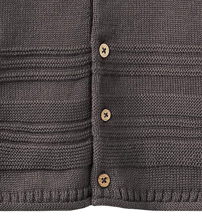 Wheat Cardigan - Strik - Gunnar - Dark Charcoal