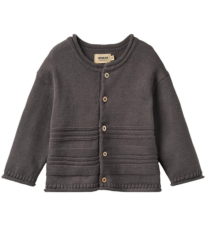 Wheat Cardigan - Strik - Gunnar - Dark Charcoal