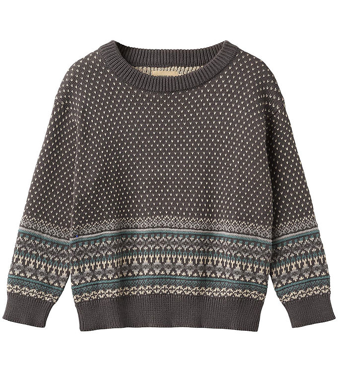 Wheat Bluse - Strik - Julius - Dark Charcoal