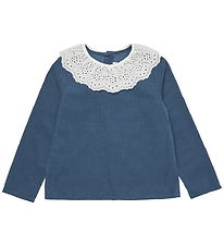 Lalaby Bluse - Fløjl - Thea - Whale
