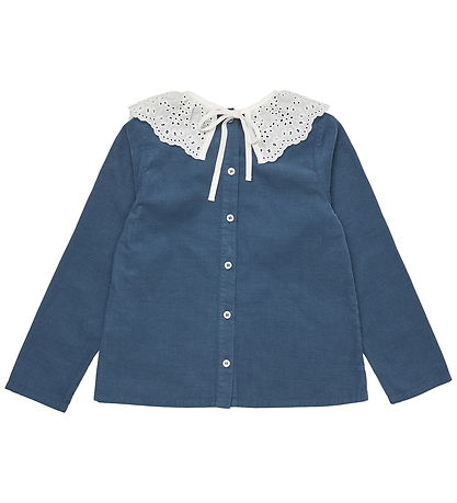 Lalaby Bluse - Fløjl - Thea - Whale