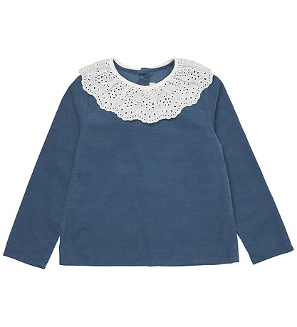 Lalaby Bluse - Fløjl - Thea - Whale