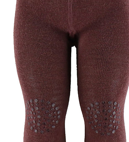 GoBabyGo Skridsikre Strømpebukser - Uld - Grape Skin