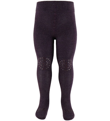 GoBabyGo Skridsikre Strømpebukser - Glitter - Bambus - Dark Purp