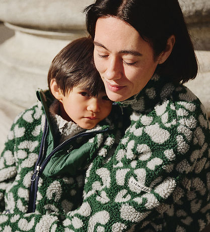 Liewood Fleecejakke - Teddy - Nolan Pile - Mega Leo/Garden Green