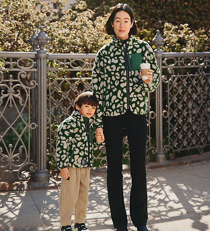 Liewood Fleecejakke - Teddy - Nolan Pile - Mega Leo/Garden Green