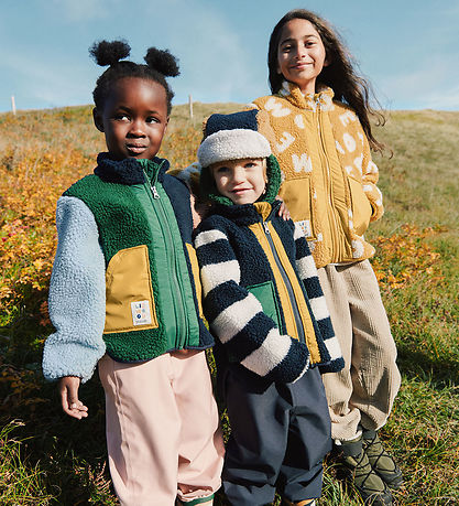 Liewood Fleecejakke - Teddy - Noam Pile - Classic Navy/Multi Mix