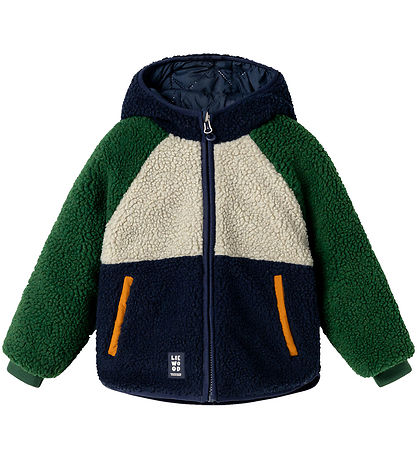 Liewood Termo/Fleecejakke - Jackson - Vendbar - Garden Green/Mul