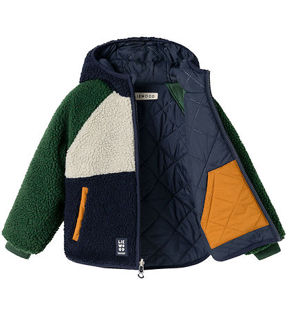 Liewood Termo/Fleecejakke - Jackson - Vendbar - Garden Green/Mul