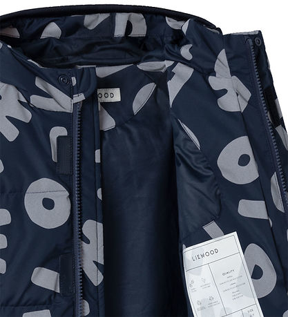 Liewood Dynejakke - Adelina - Letters/Classic Navy
