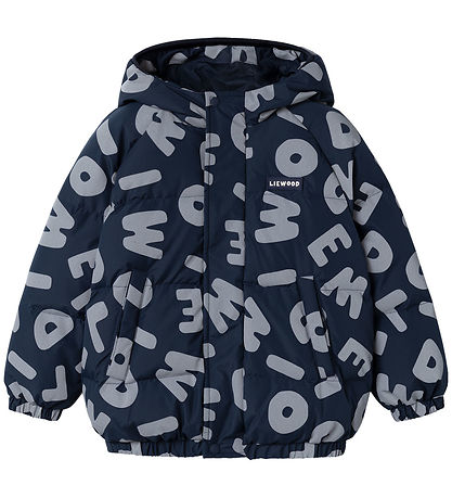 Liewood Dynejakke - Adelina - Letters/Classic Navy