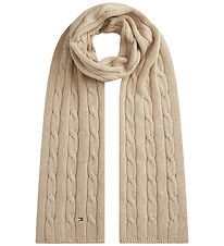 Tommy Hilfiger Tørklæde - Cable Strik - Gentle Gold Heather Beig