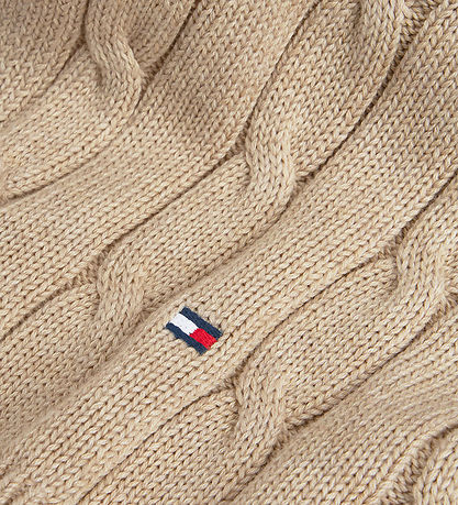 Tommy Hilfiger Tørklæde - Cable Strik - Gentle Gold Heather Beig