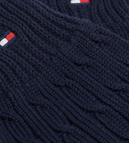 Tommy Hilfiger Handsker - Cable Strik - Dark Blue