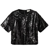 Sofie Schnoor Bluse - Felucasy - Sort m. Pailletter
