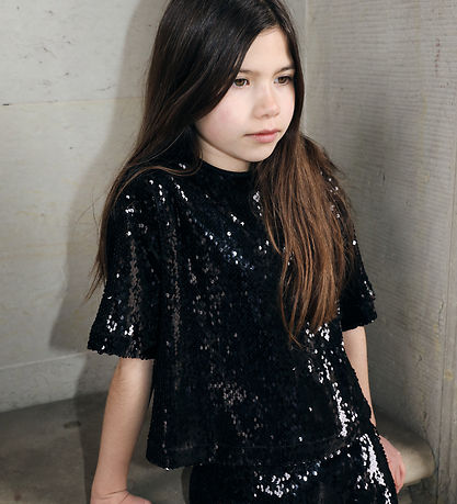 Sofie Schnoor Bluse - Felucasy - Sort m. Pailletter