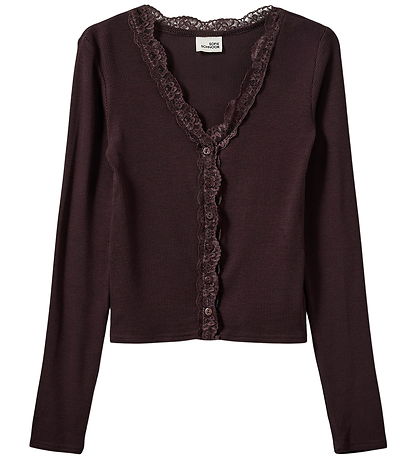 Sofie Schnoor Cardigan - Rib - AntiaSY - Dark Plum